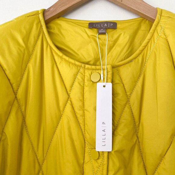 Lilla P Diamond‎ Quilted Jacket – Size M – NWT Yellow Barn Jacket Fall Quilted - Picture 6 of 9